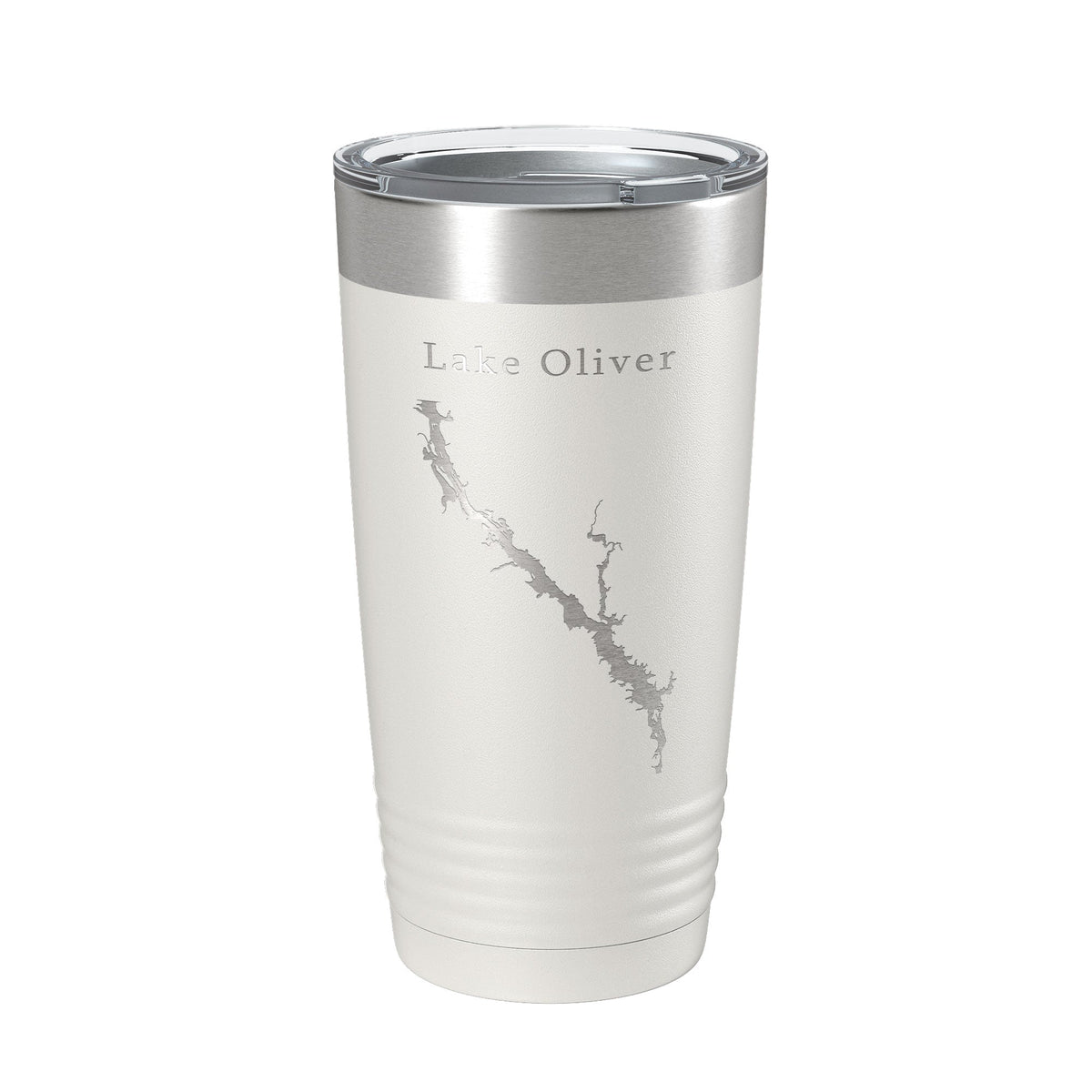 Lake Oliver Map Tumbler Travel Mug Insulated Laser Engraved Coffee Cup Alabama Georgia 20 oz