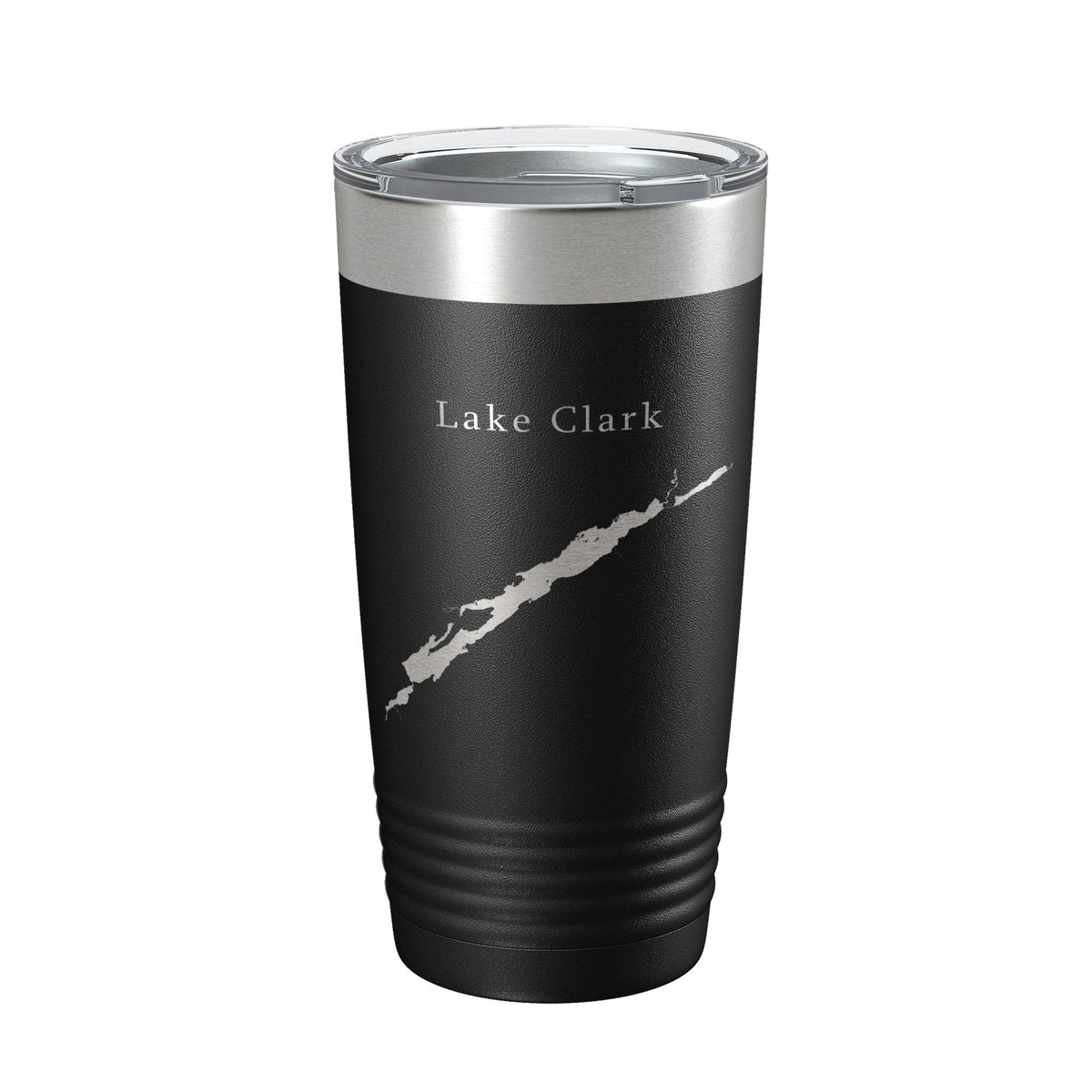 Lake Clark Map Tumbler Travel Mug Insulated Laser Engraved Coffee Cup Alaska 20 oz