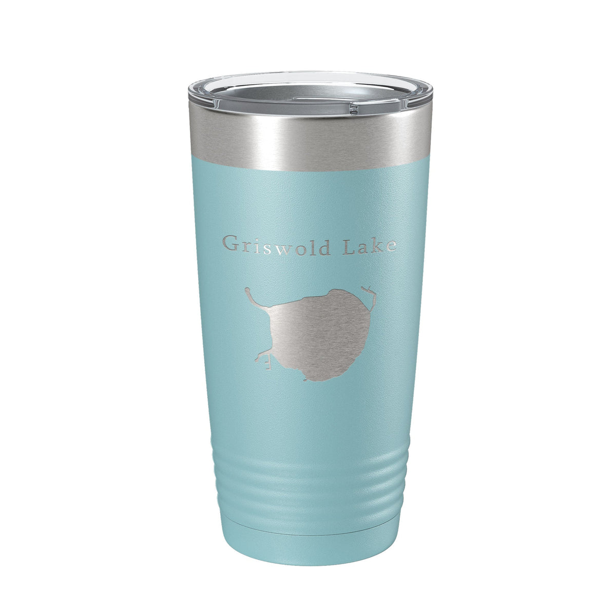 Griswold Lake Map Tumbler Travel Mug Insulated Laser Engraved Coffee Cup Illinois 20 oz