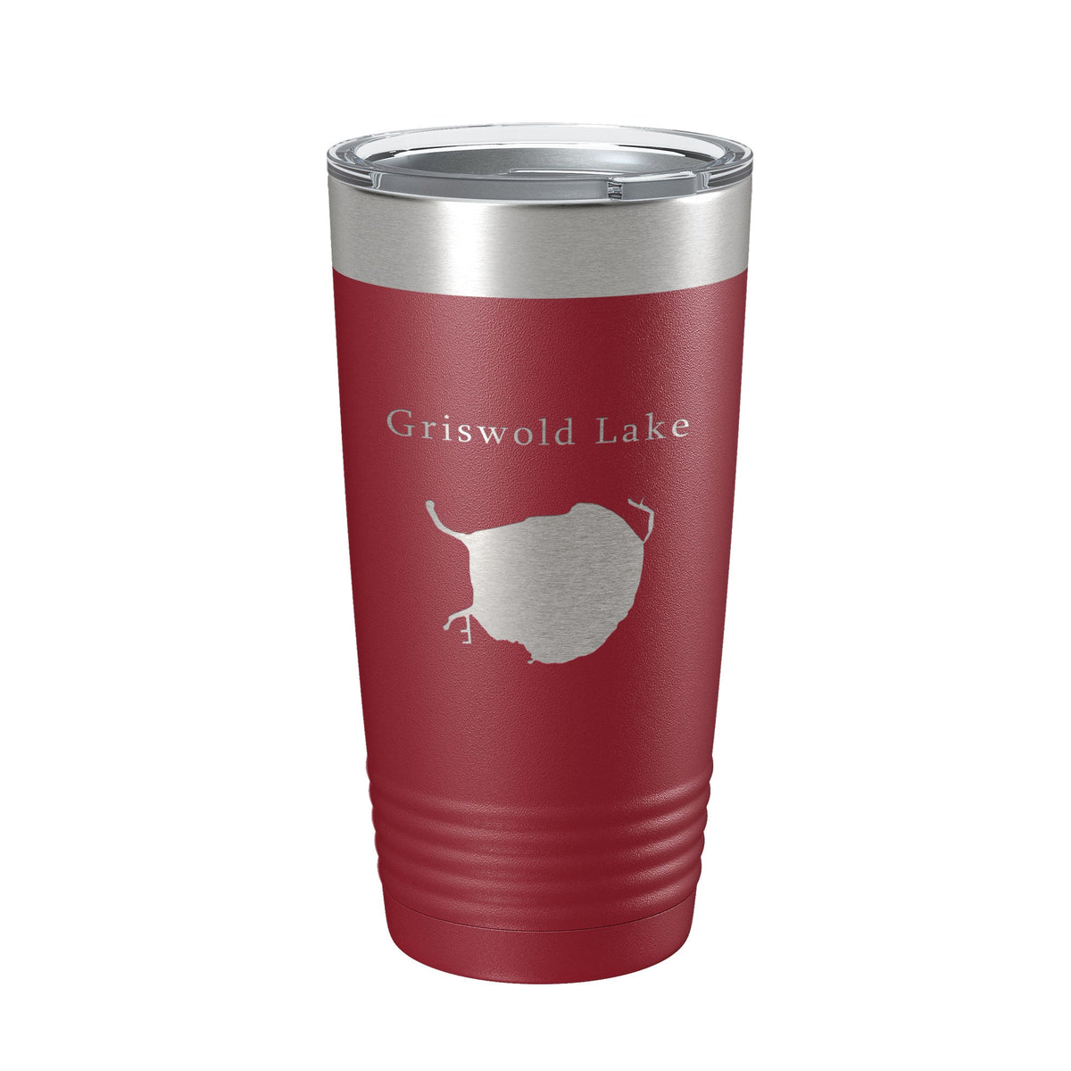 Griswold Lake Map Tumbler Travel Mug Insulated Laser Engraved Coffee Cup Illinois 20 oz