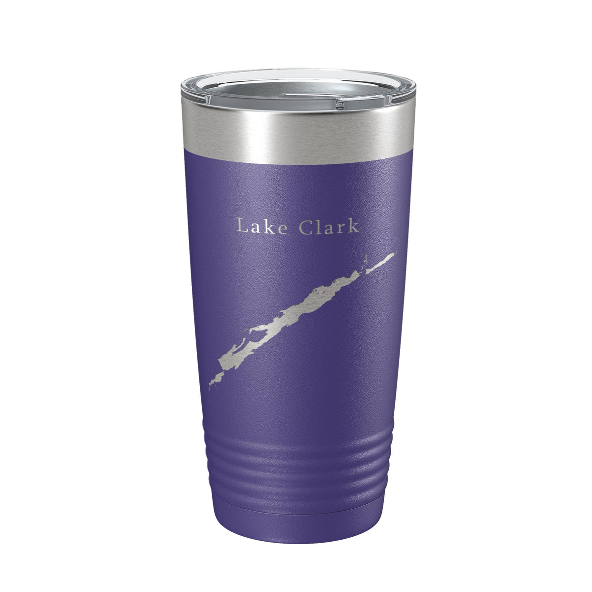Lake Clark Map Tumbler Travel Mug Insulated Laser Engraved Coffee Cup Alaska 20 oz