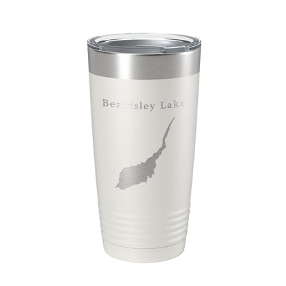 Beardsley Lake Map Tumbler Travel Mug Insulated Laser Engraved Coffee Cup California 20 oz