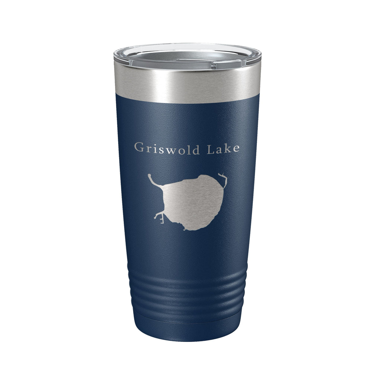 Griswold Lake Map Tumbler Travel Mug Insulated Laser Engraved Coffee Cup Illinois 20 oz