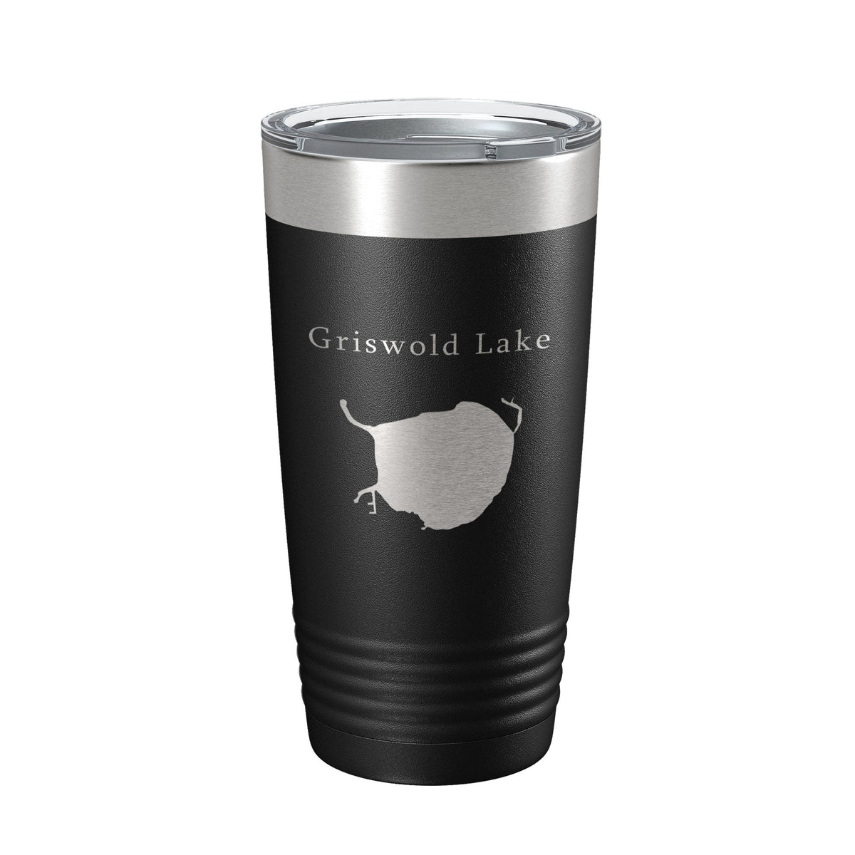 Griswold Lake Map Tumbler Travel Mug Insulated Laser Engraved Coffee Cup Illinois 20 oz