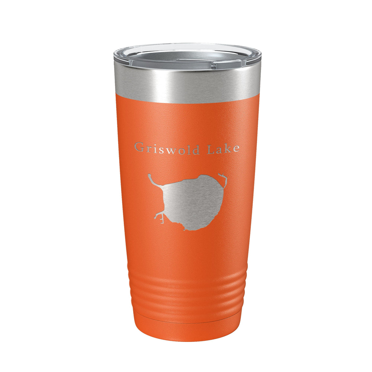 Griswold Lake Map Tumbler Travel Mug Insulated Laser Engraved Coffee Cup Illinois 20 oz