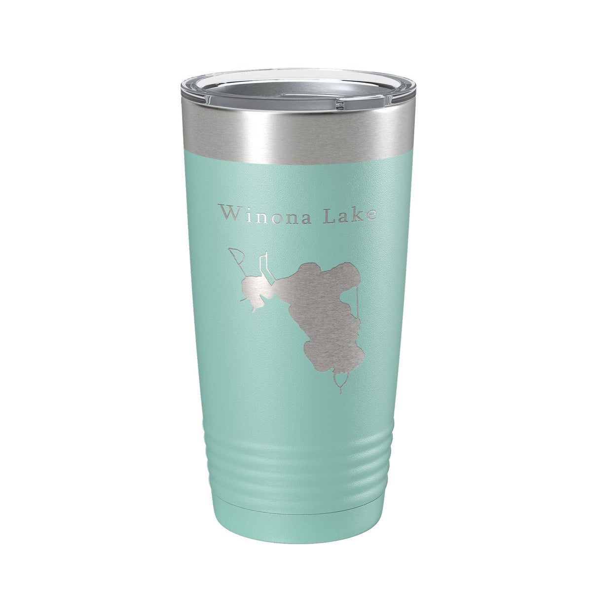 Winona Lake Map Tumbler Travel Mug Insulated Laser Engraved Coffee Cup Indiana 20 oz