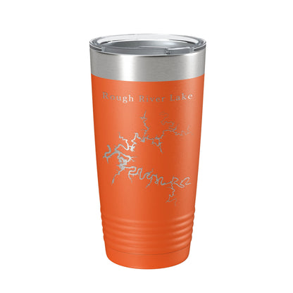 Rough River Lake Map Tumbler Travel Mug Insulated Laser Engraved Coffee Cup Kentucky 20 oz