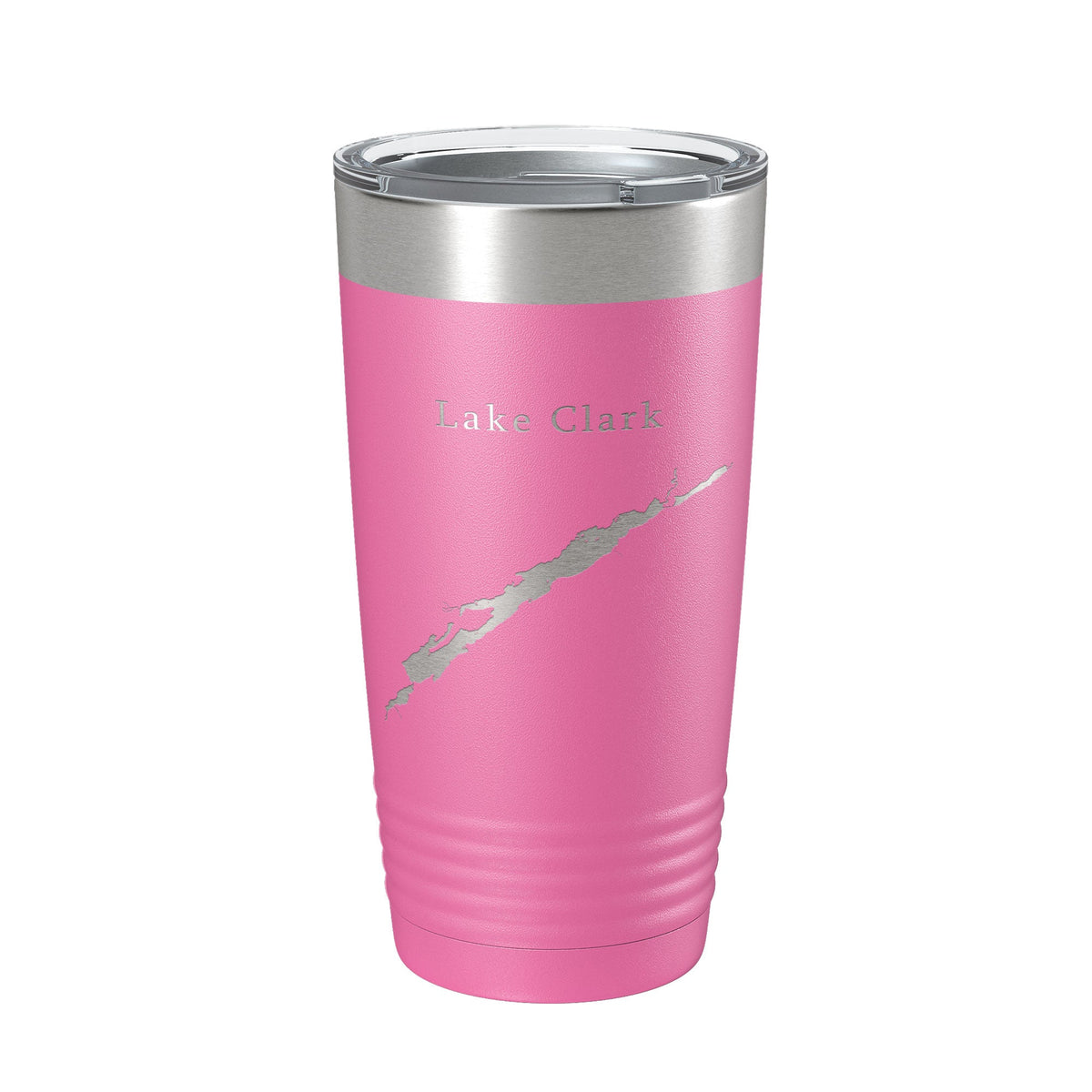 Lake Clark Map Tumbler Travel Mug Insulated Laser Engraved Coffee Cup Alaska 20 oz