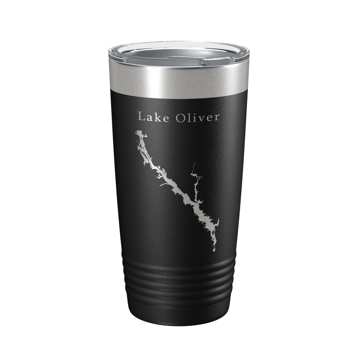Lake Oliver Map Tumbler Travel Mug Insulated Laser Engraved Coffee Cup Alabama Georgia 20 oz
