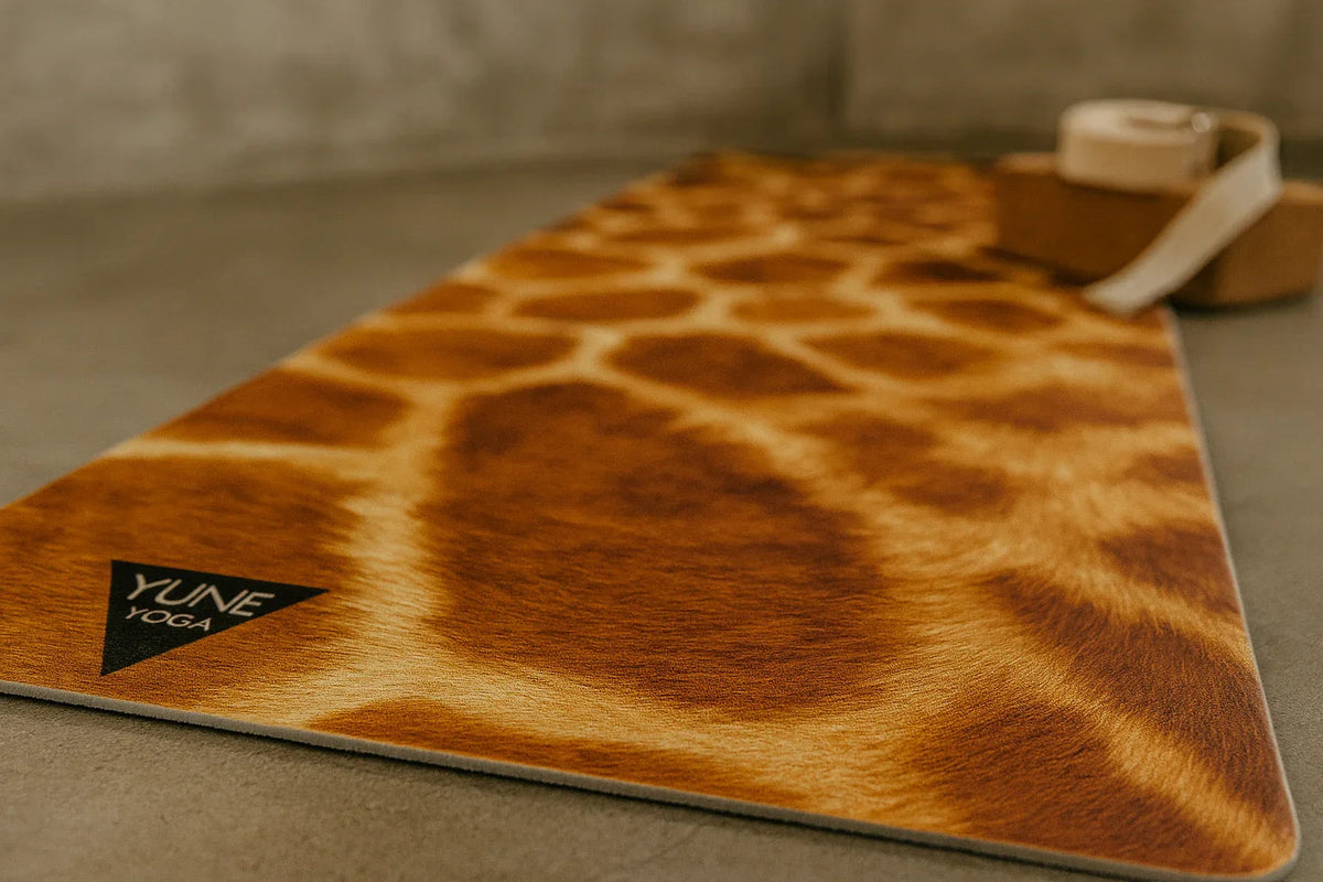 Giraffe Print Eco Yoga Mat – 6mm Support, Non-Slip Surface | Yune
