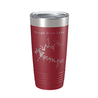 Rough River Lake Map Tumbler Travel Mug Insulated Laser Engraved Coffee Cup Kentucky 20 oz