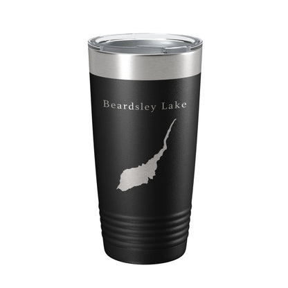 Beardsley Lake Map Tumbler Travel Mug Insulated Laser Engraved Coffee Cup California 20 oz