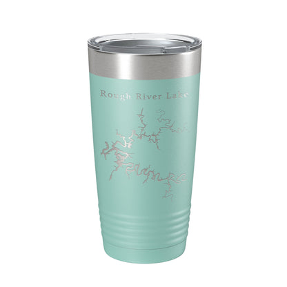 Rough River Lake Map Tumbler Travel Mug Insulated Laser Engraved Coffee Cup Kentucky 20 oz