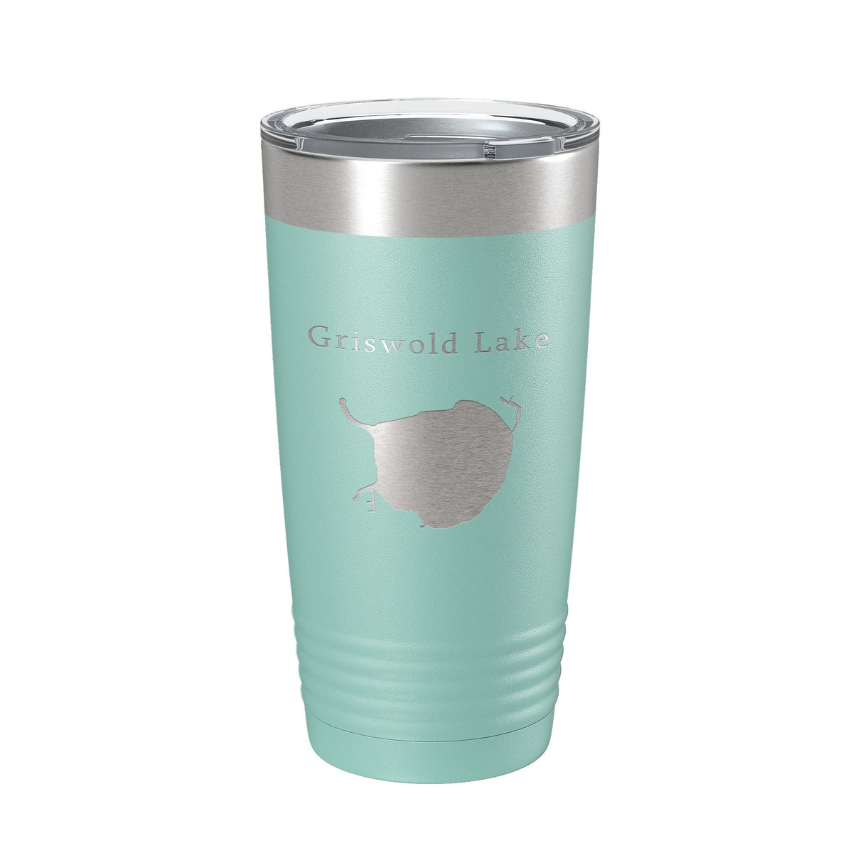 Griswold Lake Map Tumbler Travel Mug Insulated Laser Engraved Coffee Cup Illinois 20 oz