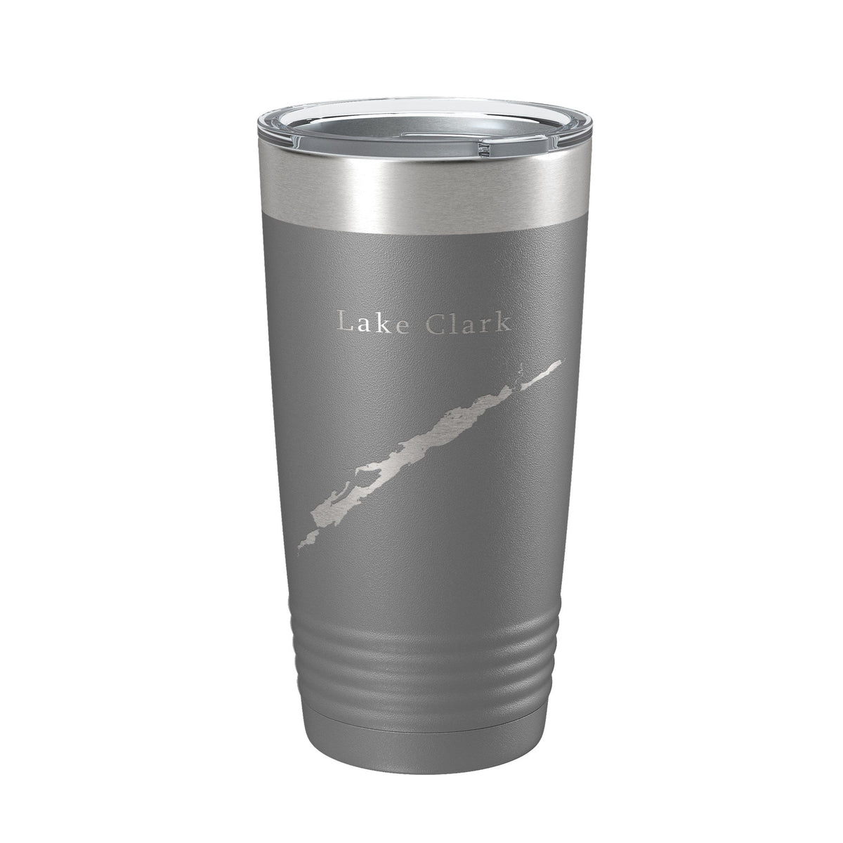 Lake Clark Map Tumbler Travel Mug Insulated Laser Engraved Coffee Cup Alaska 20 oz