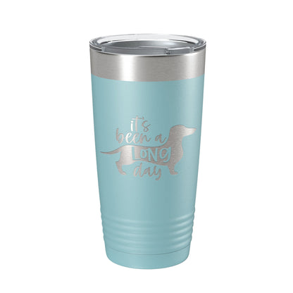 It Has Been A Long Day Tumbler Funny Dog Travel Mug Gift Insulated Laser Engraved Coffee Cup Dachshund Lover 20 oz