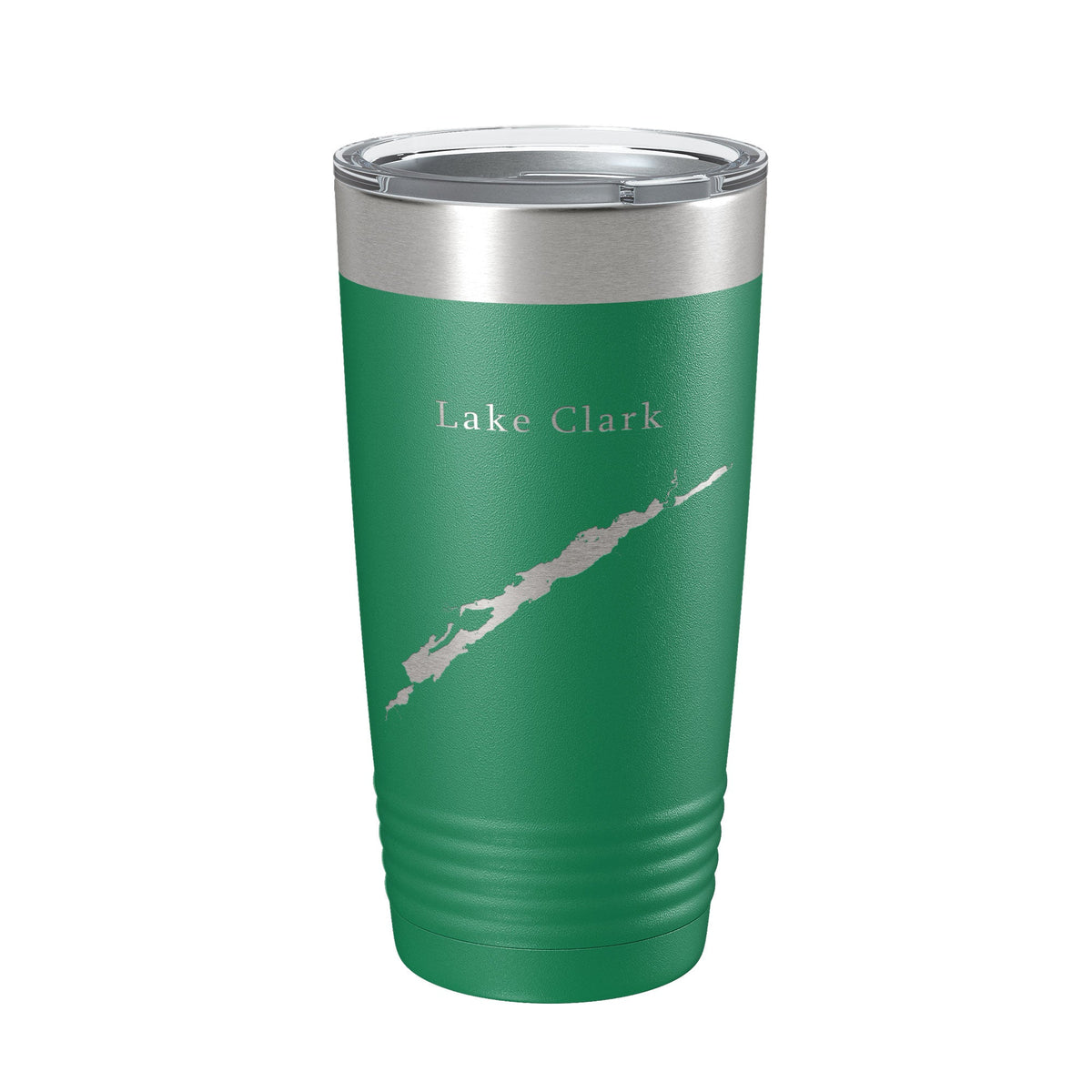 Lake Clark Map Tumbler Travel Mug Insulated Laser Engraved Coffee Cup Alaska 20 oz