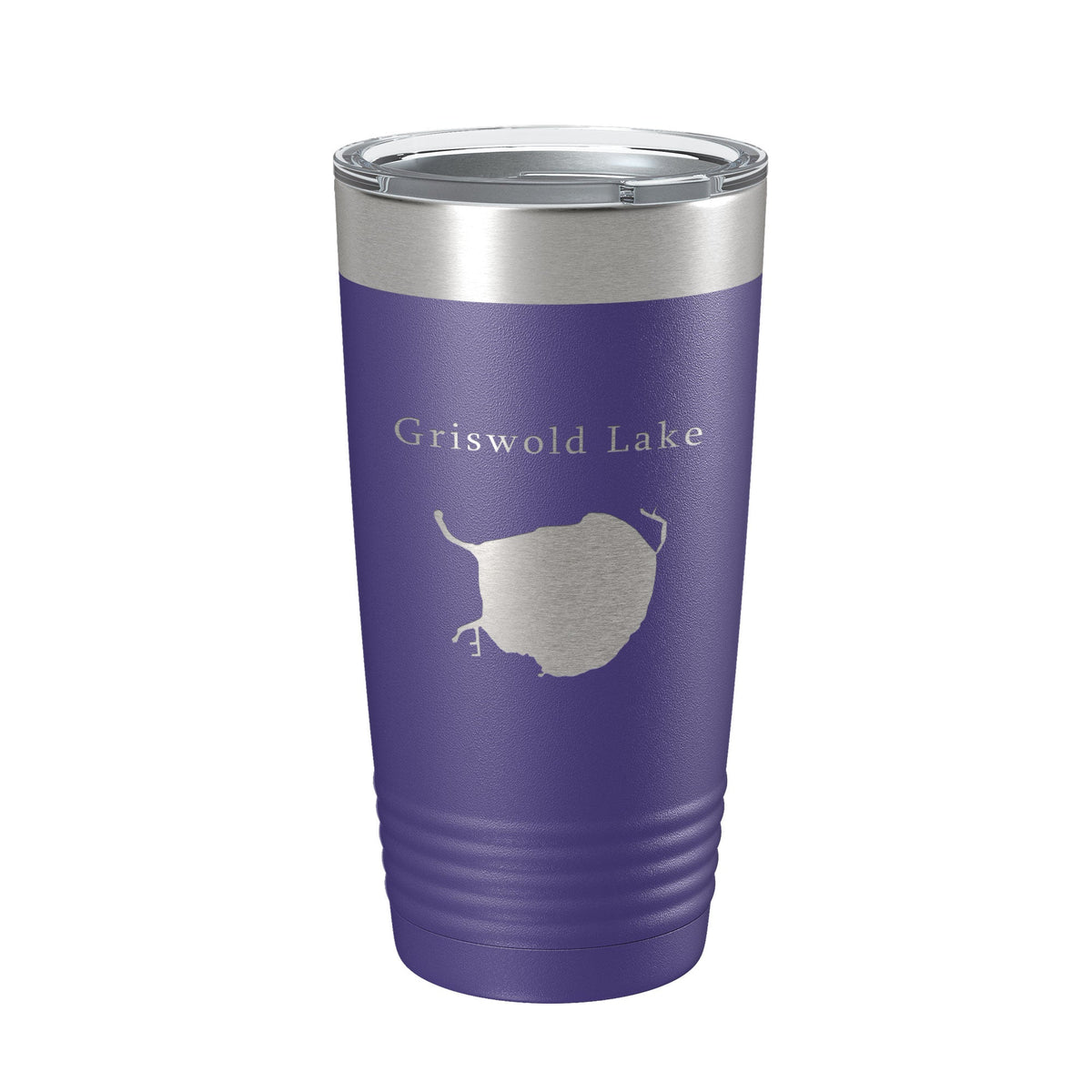 Griswold Lake Map Tumbler Travel Mug Insulated Laser Engraved Coffee Cup Illinois 20 oz