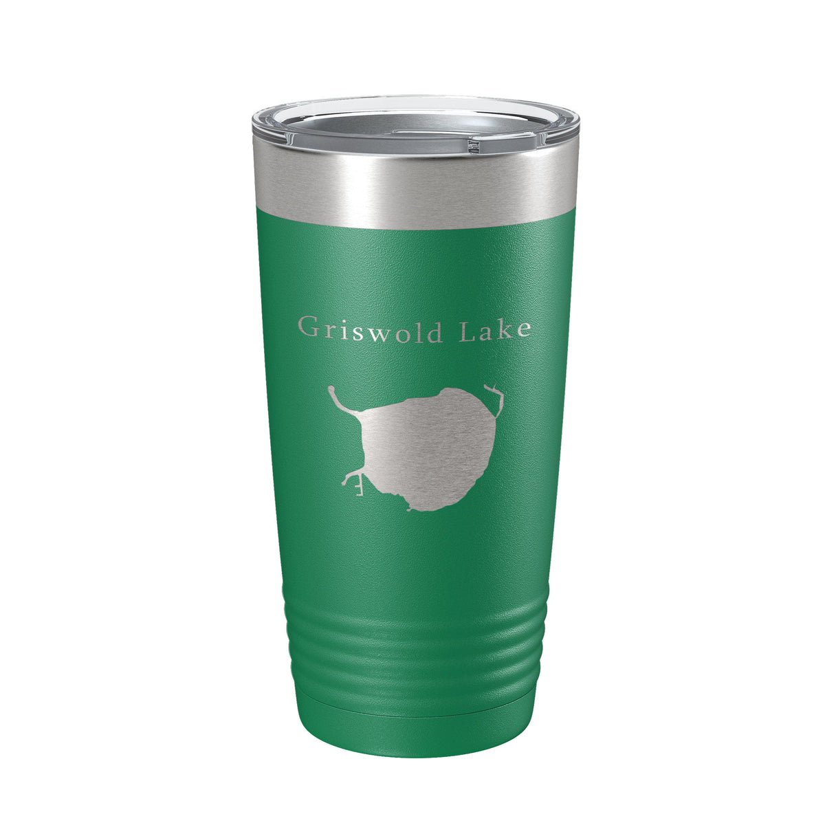 Griswold Lake Map Tumbler Travel Mug Insulated Laser Engraved Coffee Cup Illinois 20 oz