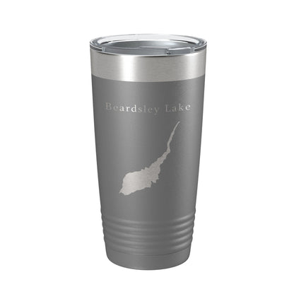 Beardsley Lake Map Tumbler Travel Mug Insulated Laser Engraved Coffee Cup California 20 oz