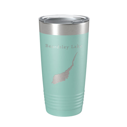 Beardsley Lake Map Tumbler Travel Mug Insulated Laser Engraved Coffee Cup California 20 oz